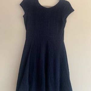 Navy Aqua Knit Dress